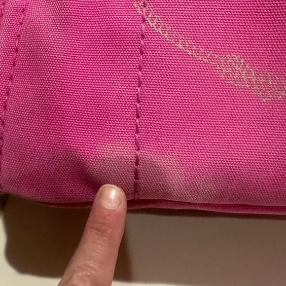 Prada Pink Canapa Canvas Tote Bag